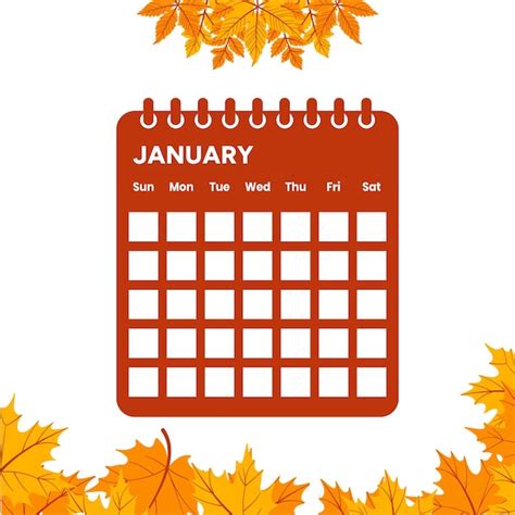 Premium Vector January Calendar
