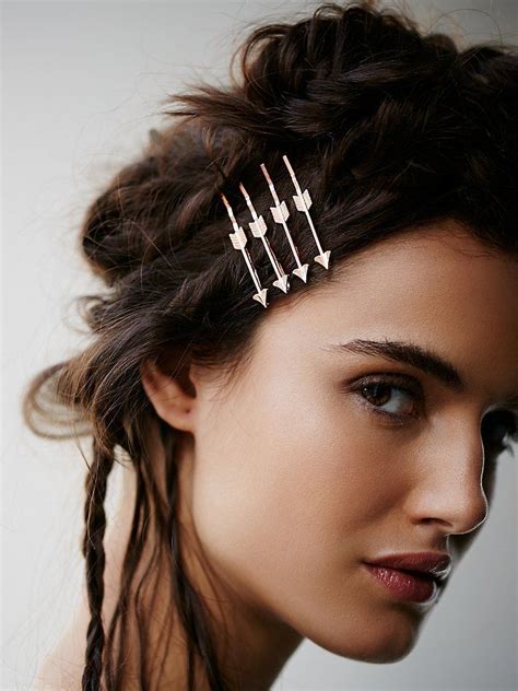 Then use bobby pins to create the voluminous messy bun. Straight Shooter Bobby Pins | Hair accessories, Boho hair ...