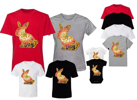 Family Easter Shirts Easter Family T-Shirts Easter Bunny T-Shirts Happy