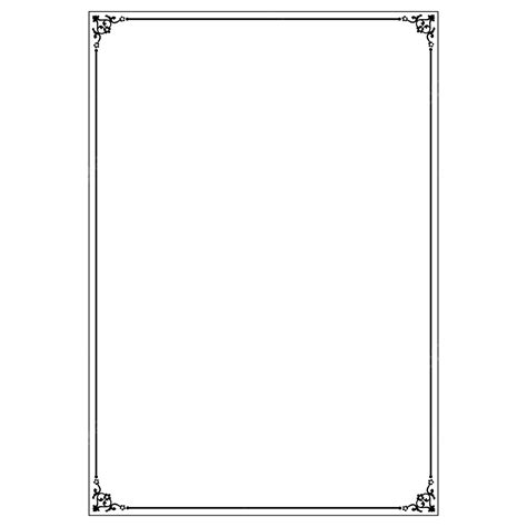 A4 Paper Border Hd Transparent Simple Frame Black Border A4 Paper