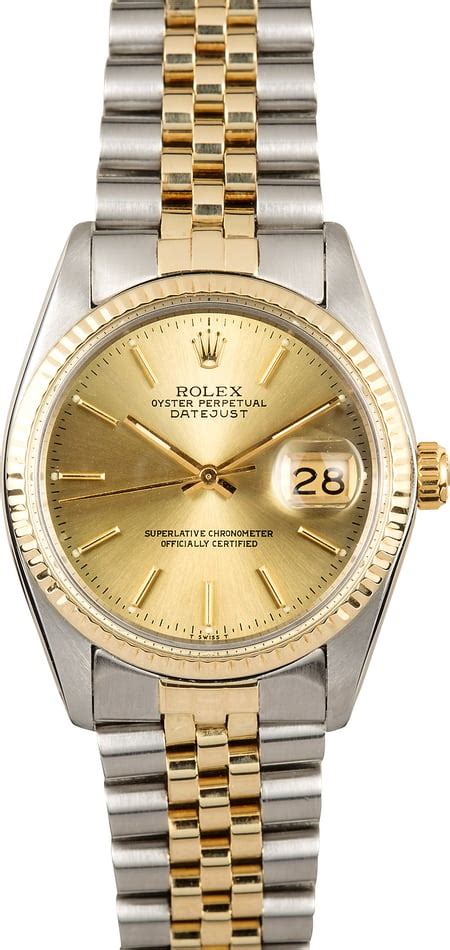 If you could not find your watch model (or caliber) in this table, you may determine your rolex winding mode on a trial basis. Rolex Datejust 16013 Two-Tone Men's Watch