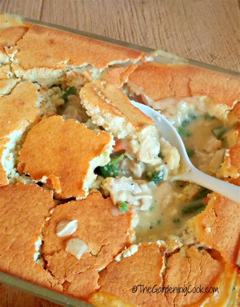 Southern Chicken Pot Pie With A Cotton Country Corn Bread Topping