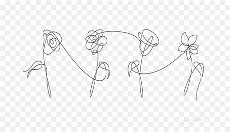 I noticed how yoongi's song had a lot of singing, and. Line Art PNG Love Yourself: Her Bts Clip #1991687 - PNG ...