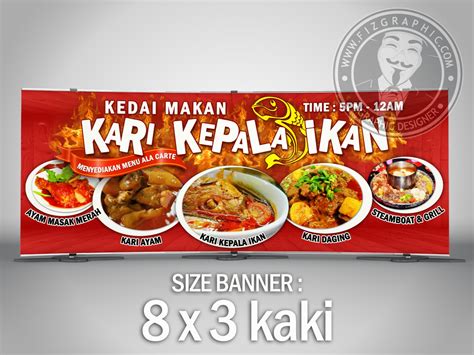 Berikut ini gambar contoh desain x banner warung makan. Fizgraphic: Design & Printing Banner #1