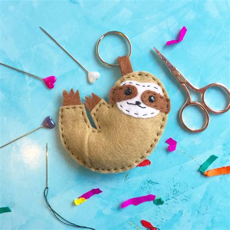 Sloth Felt Sewing Craft Kit By The Make Arcade