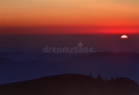 Sunrise Over Mountains Stock Image Image Of Europe Peaceful 52813101
