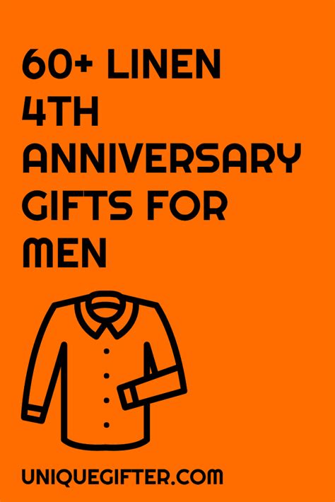 Traditional wedding anniversary gifts are chosen from a list of materials that are designated for each year. 60+ Linen 4th Anniversary Gifts for Men - Unique Gifter