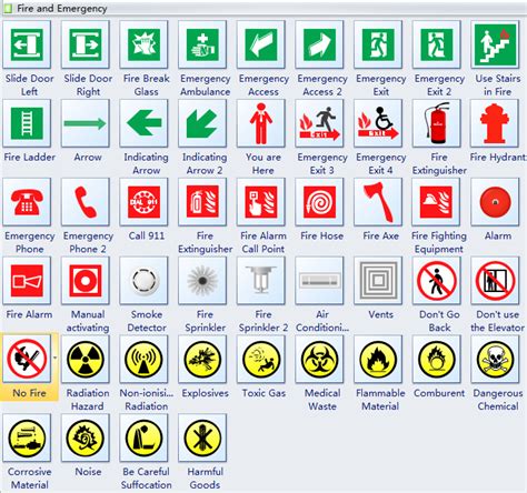 Use Free And Editable Symbols To Design Emergencysafety Signs