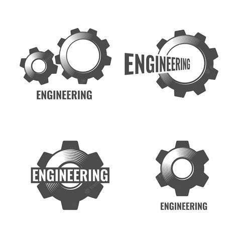 Premium Vector Engineering Logo Set With Gear Element Engineering