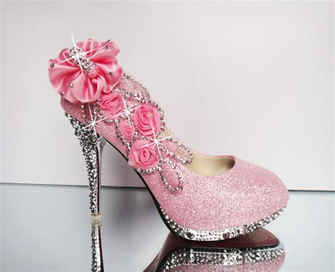 Wedding Shoes Rhinestone Glitter Shoes At Bling Bries Bouquet Online