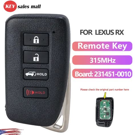 For Lexus Rx Rx H Virgin Smart Key Proximity Keyless Remote Fob