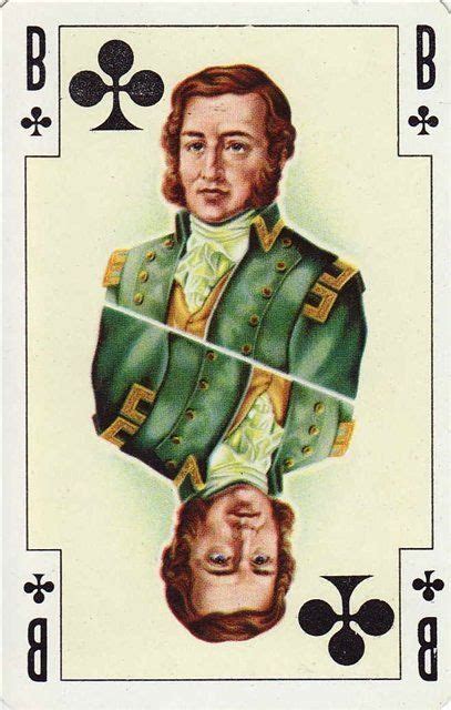 A Playing Card With An Image Of Two Men