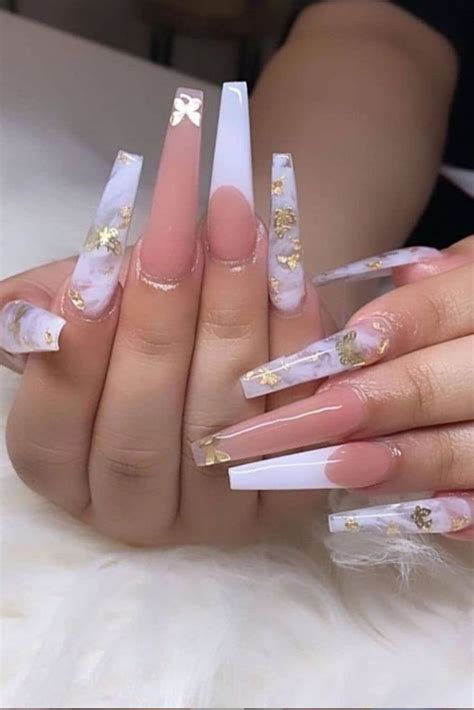 32 Elegant White Nail Design For Summer Nails In 2021 Acrylic Nails