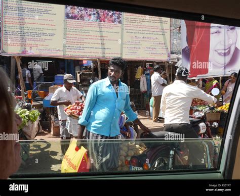 Indian Street Scene Tamil Nadu Stock Photo Alamy