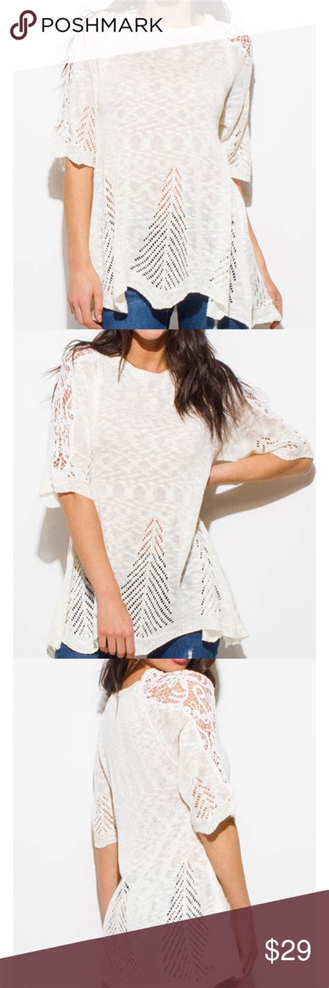 Ivory White Lace And Crochet Top