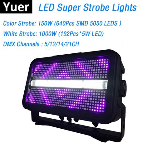 1pcslot Led Super Strobe Lights 1400w Rgb Led Stage Lighting Effect Dj