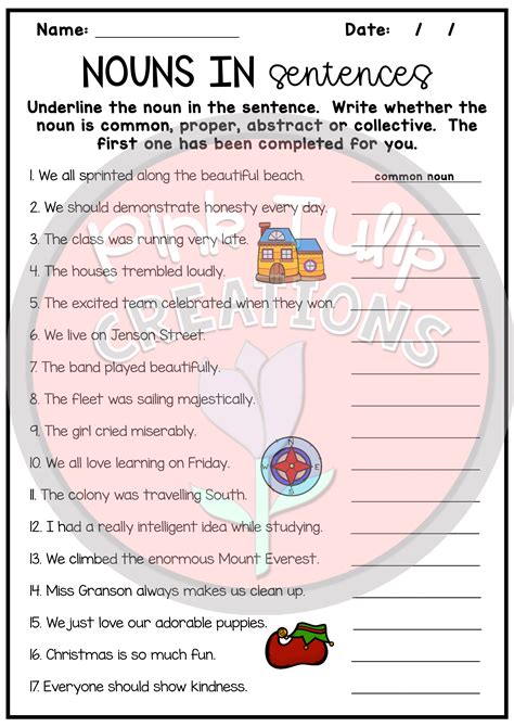 Worksheets On Types Of Nouns