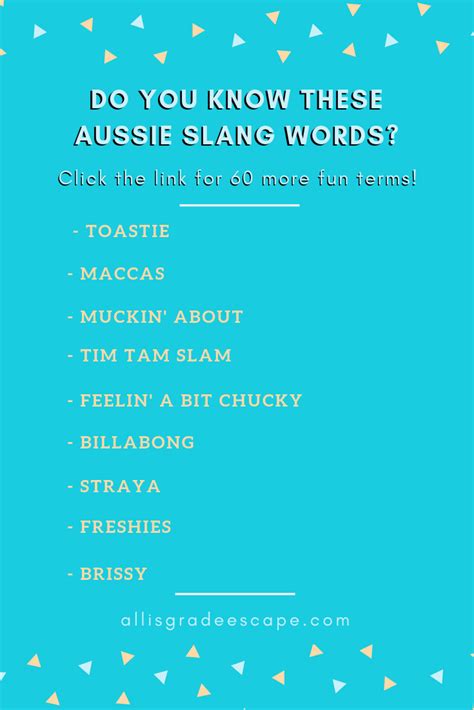 Australian Slang Prepare For Your Trip To Australia Alli S Grade