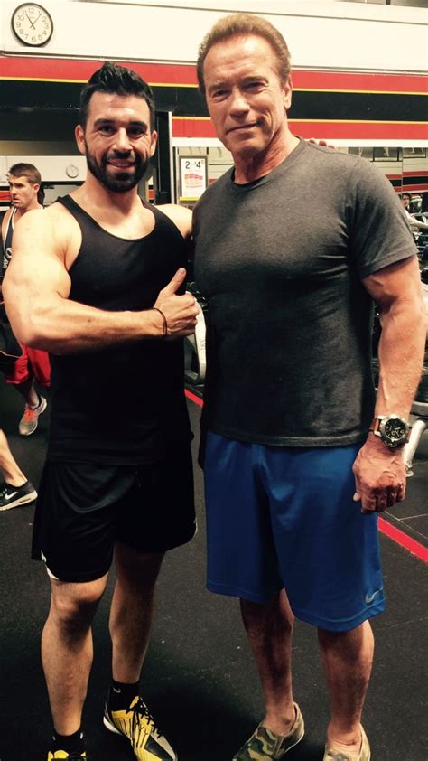 Luke Trencevski With Arnold Schwarzenegger At Golds Gym Venice