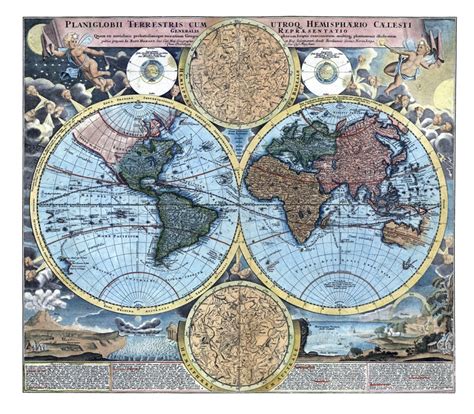 Early 1700s Antique World Map Digital Download Very Early Etsy