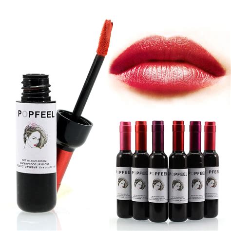 Long Lasting Liquid Lipstick Wine Bottle Shaped Lip Gloss Women Makeup