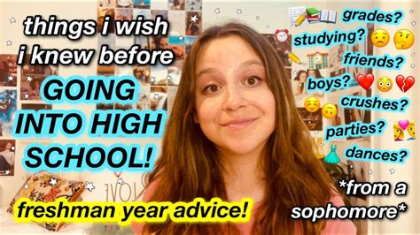 things i wish i knew before my freshman year advice for high school freshmen youtube
