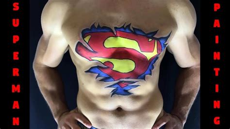 Exposed Superman Body Painting Time Lapse Tutorial Youtube