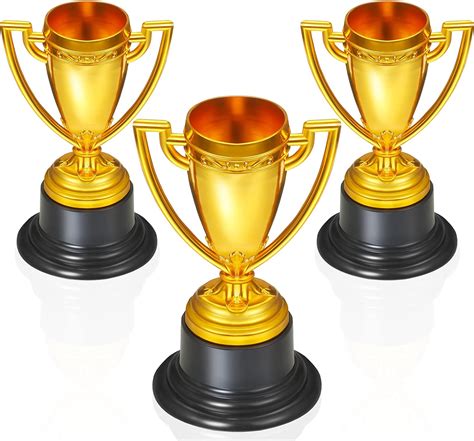 Buy 3 Pieces Plastic Mini Trophy Cups Small Gold Trophies Party Award