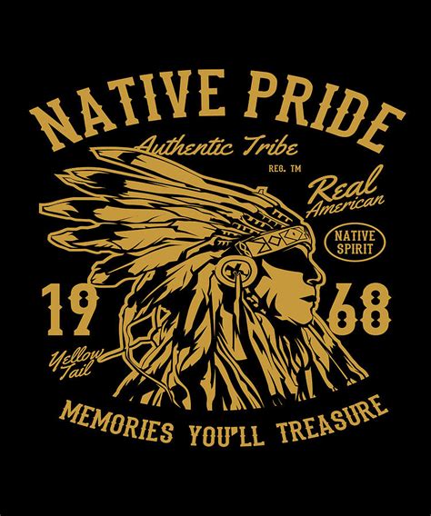 retro native pride vintage american indian tribe digital art by florian dold art fine art america