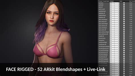 Naked Brunette Female Fully Rigged D Model Animated Rigged Cgtrader