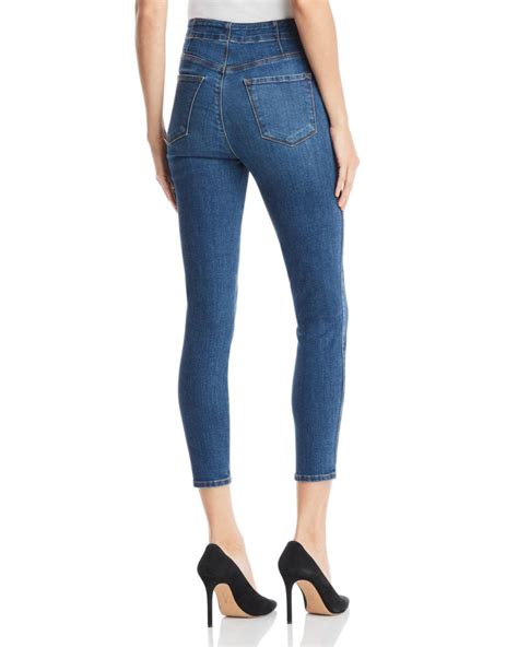 J Brand Denim Natasha Sky High Skinny Crop Jeans In Lovesick In Blue Lyst