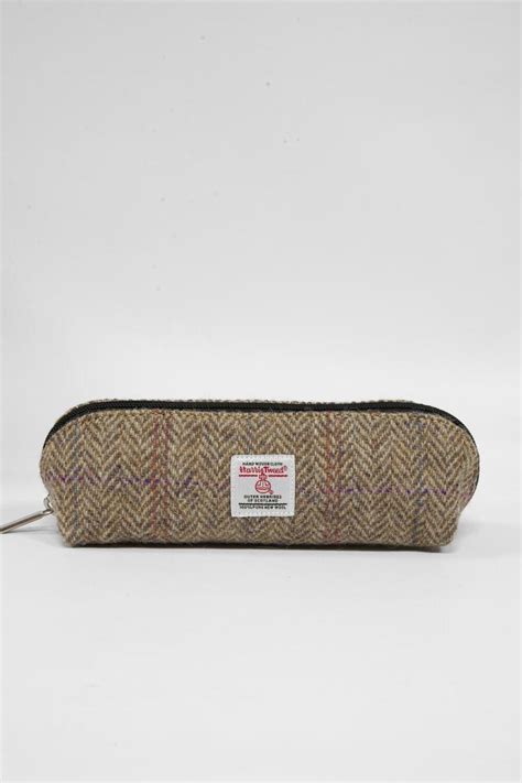 Harris Tweed Rounded Pencil Case A0225 C Harris Tweed Rounded