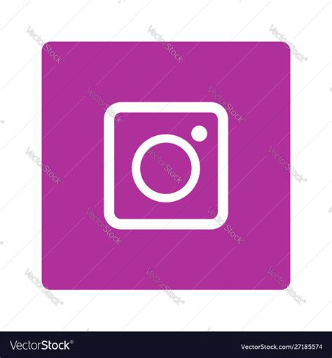 Instagram Flat Plain Logo Icon Royalty Free Vector Image