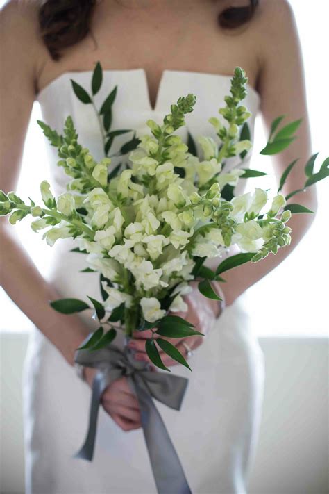 White Stock Bridal Bouquet