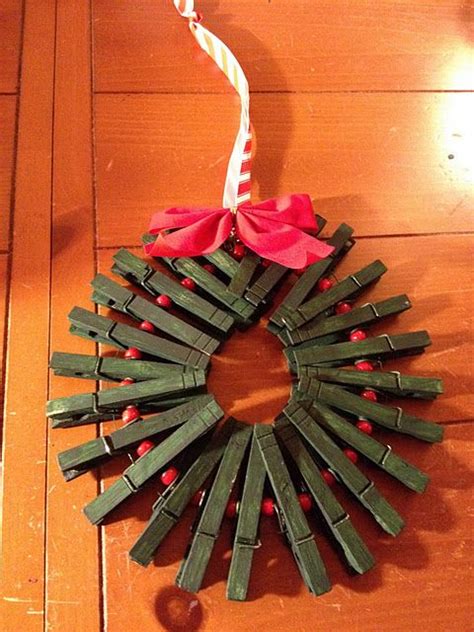 Clothespin Wreath Diy Clothes