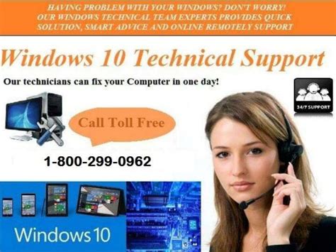 Windows 10 Technical Support Number 1 800 299 0962