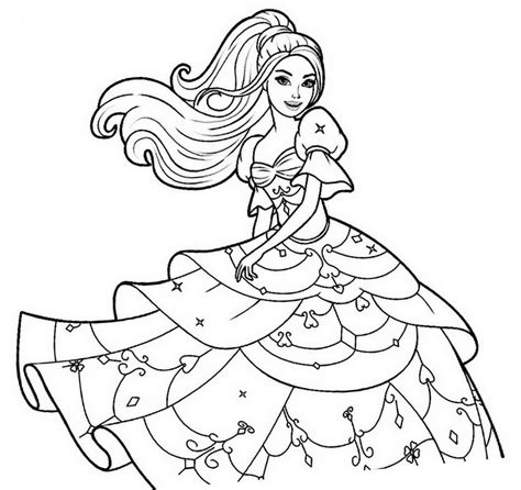 9 Beautiful Barbie Coloring Pages For Girls Coloring Pages