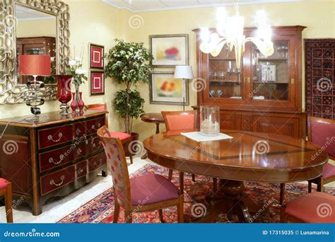 Classic Living Room Table Warm Wood Furniture Stock Photo 17315035
