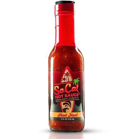 Socal Hot Sauce Hot Red 5 Fl Oz Authentic Southern California Style Ghost