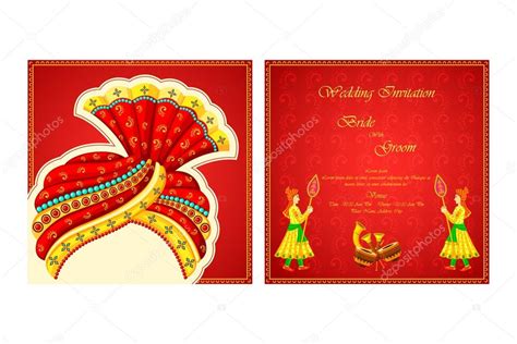 Indian Wedding Invitation Card Stock Vector Image By ©stockshoppe 61543247