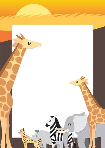 Safari Wildlife Page Border / Notepaper | Free Early Years & Primary