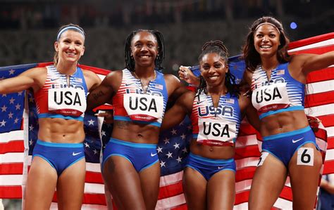 u s women s 4x100 relay track team earns silver medal [video]