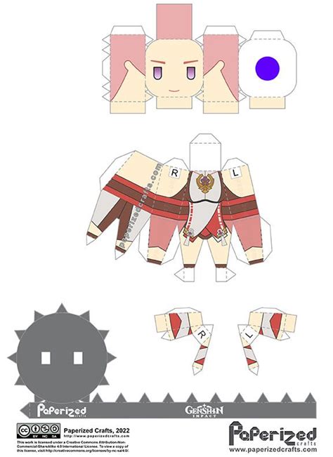 Genshin Impact Yae Miko Paperized Paperized Crafts Anime Girl Neko