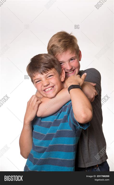 Two Boysbrothers Arms Image And Photo Free Trial Bigstock