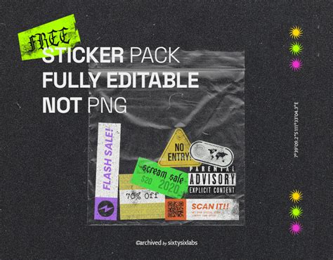Photoshop Sticker Pack Fully Editable Bypeople