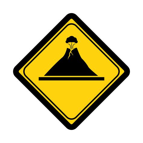Volcano Safety Sign And Symbol Graphic Design Vector Illustration