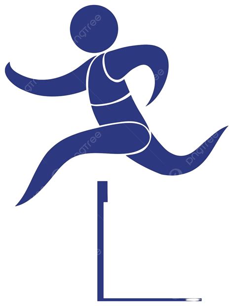 Sport Icon For Hurdle In Blue Clip Art Clipart Design Vector Clip Art