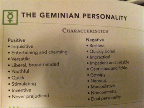 The Gemini Personality Characteristics Personality Characteristics