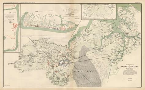Civil War Atlas Plate 26 Maps Of Fort Esperanza Tx Morris Island S