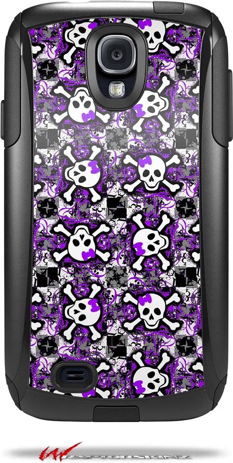 Splatter Girly Skull Purple Decal Style Vinyl Skin Fits